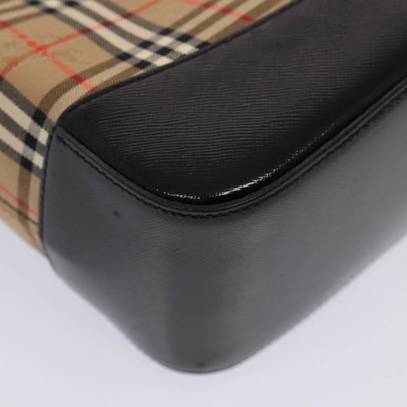 BURBERRY Nova Check Tote Bag Canvas Beige Gold Auth ep5405 - Picture 9 of 16